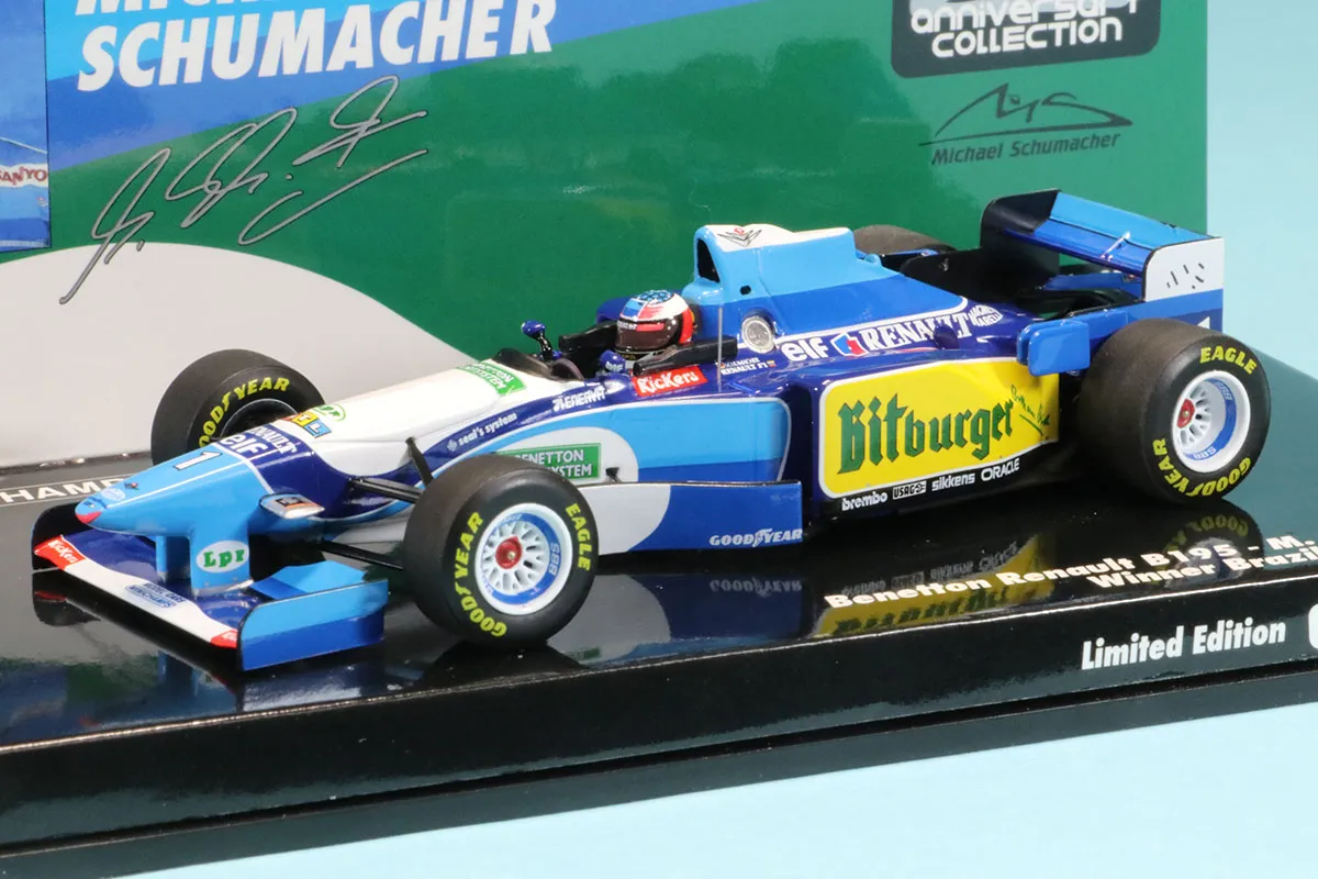 ミニチャンプス 1/43 ベネトン ルノー B195 M.シューマッハ