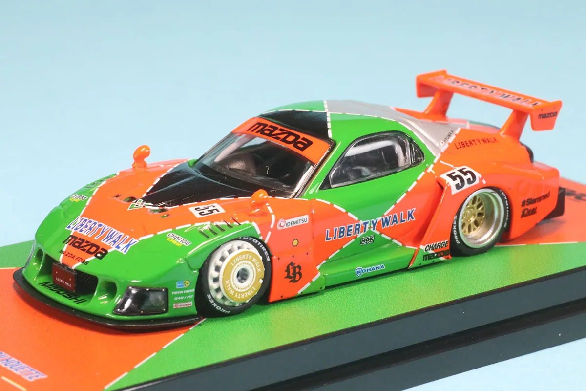 イノモデル 1/64 マツダ RX-7 FD3S LBワークス アドバン スーパーシルエット レナウン787Bカラー LBWK-RX7-04