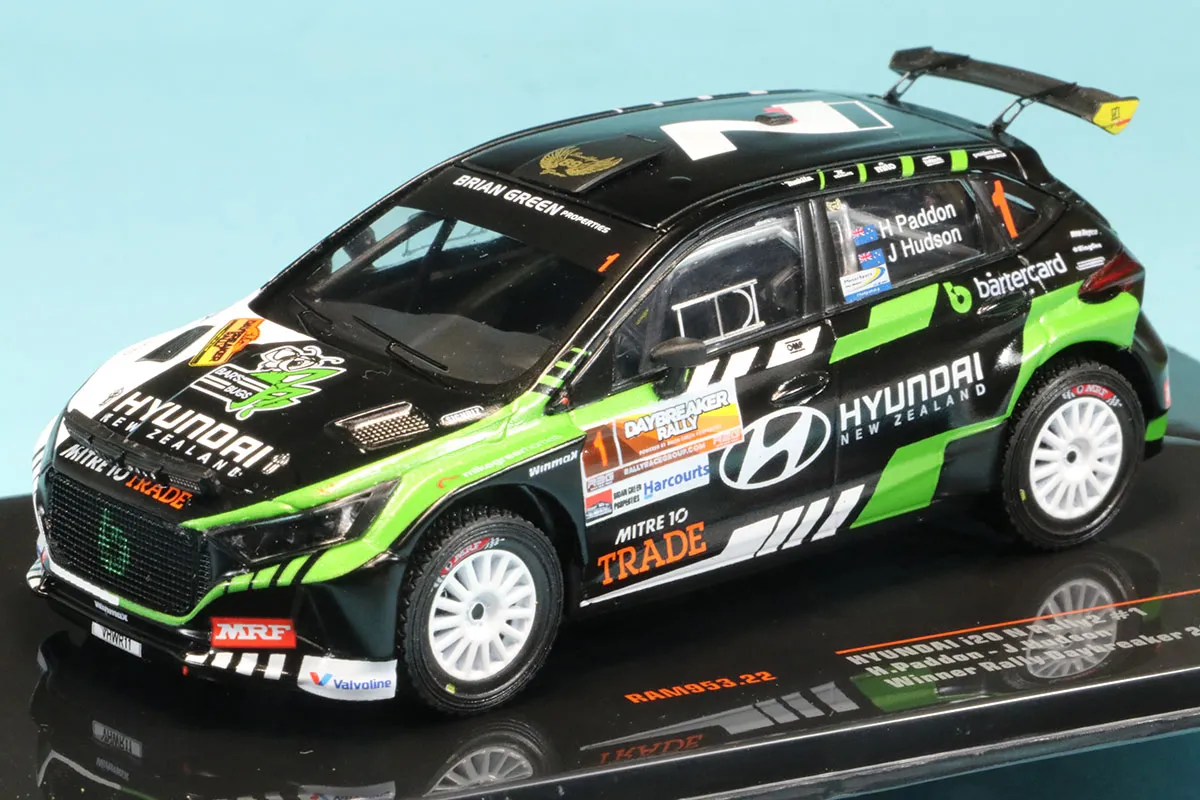 ヒョンデ　ラリージャパン優勝記念　i20 WRC イクソ　ixo イクソ 1/43 ヒョンデ i20 Rally ラリー2 2024 デイブレーカー
