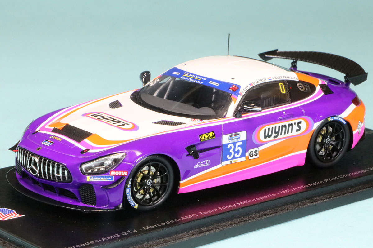 スパーク 1/43 メルセデス AMG GT4 IMSA ミシュラン パイロット チャレンジ ワトキンスグレン 2019 Winner No.35　US138