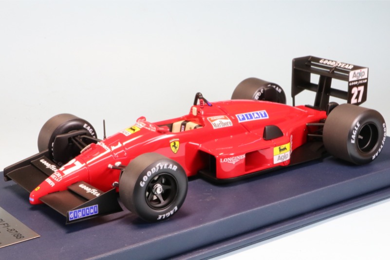 ルックスマート 1/18 フェラーリ F187/88C イタリアGP 1988 ミケーレ アルボレート 2nd ディスプレイケース付 デカール加工品 LSF1H09S