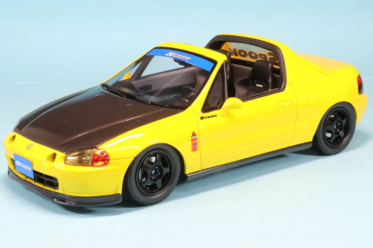 オットーモビル 1/18 ホンダ シビック デルソル スプーン イエロー　OTM1154