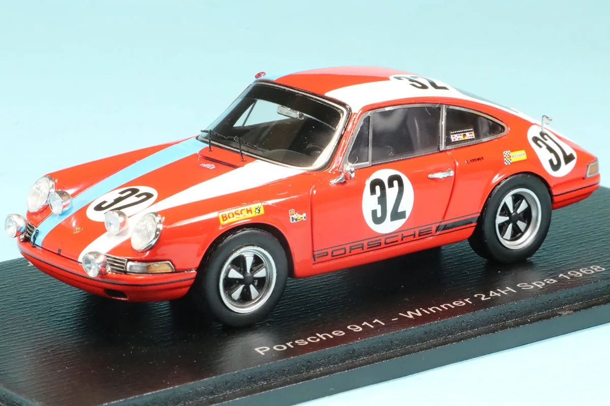 スパーク 1/43 ポルシェ 911 No.32 1968 スパ 24h ウィナー W. カウゼン／H. ケレナーズ／E. クレマー　43SPA1968