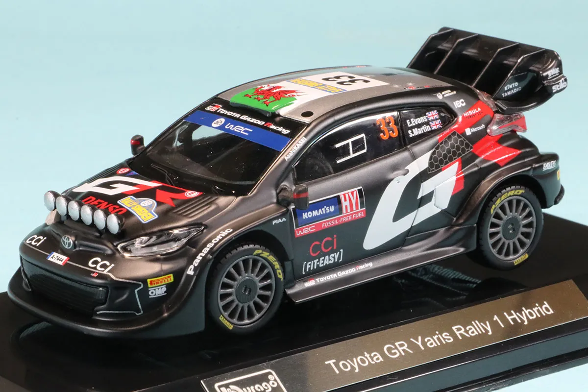 ブラーゴ 1/43 トヨタ GR  ヤリス ラリー1 No.33 E.エバンス　BUR38316