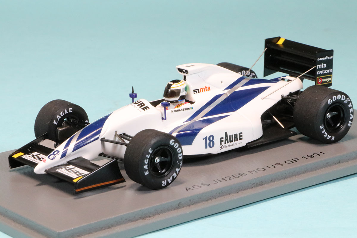 スパーク 1/43 AGS JH25B U.S.GP 1991 S.ヨハンソン　S7227