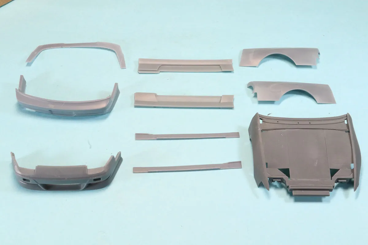 Fuguガレージ 1/24 トランスキット スピリット REI ニッサン 180SX ワイドボディパーツセット アオシマ対応　FUGU-KIT053