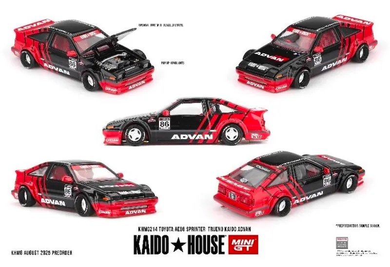 [予約] MINI-GT 1/64 トヨタ AE86 スプリンタートレノ Kaido ADVAN(右ハンドル)　KHMG214