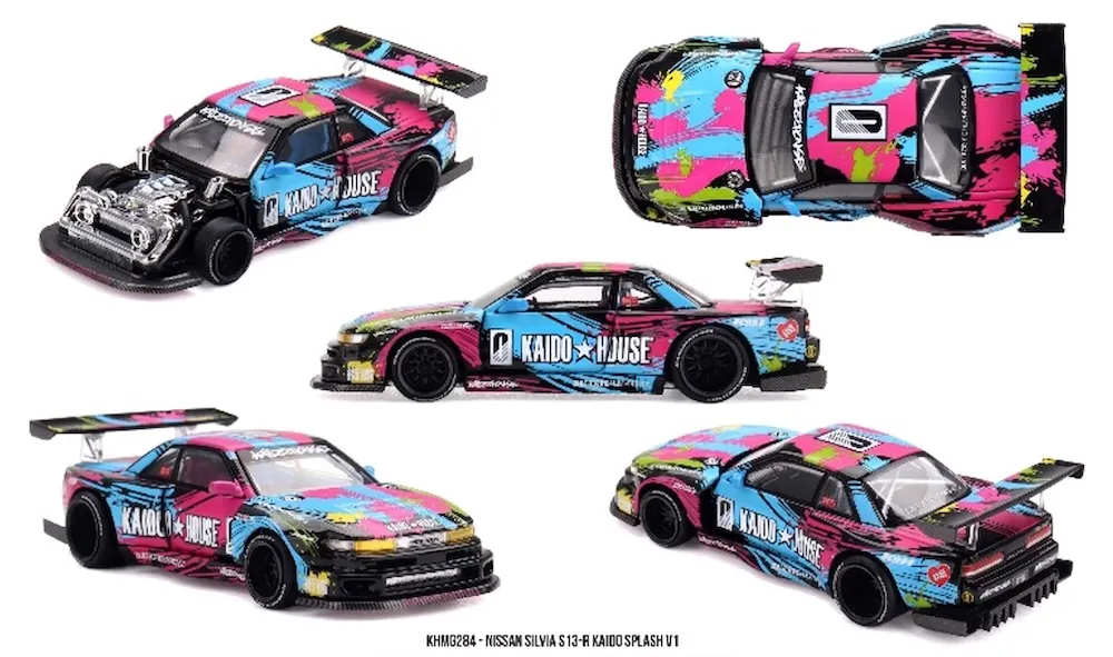 [予約] MINI-GT 1/64 ニッサン シルビア S13-R カイドウ スプラッシュ V1 (右ハンドル)　KHMG284