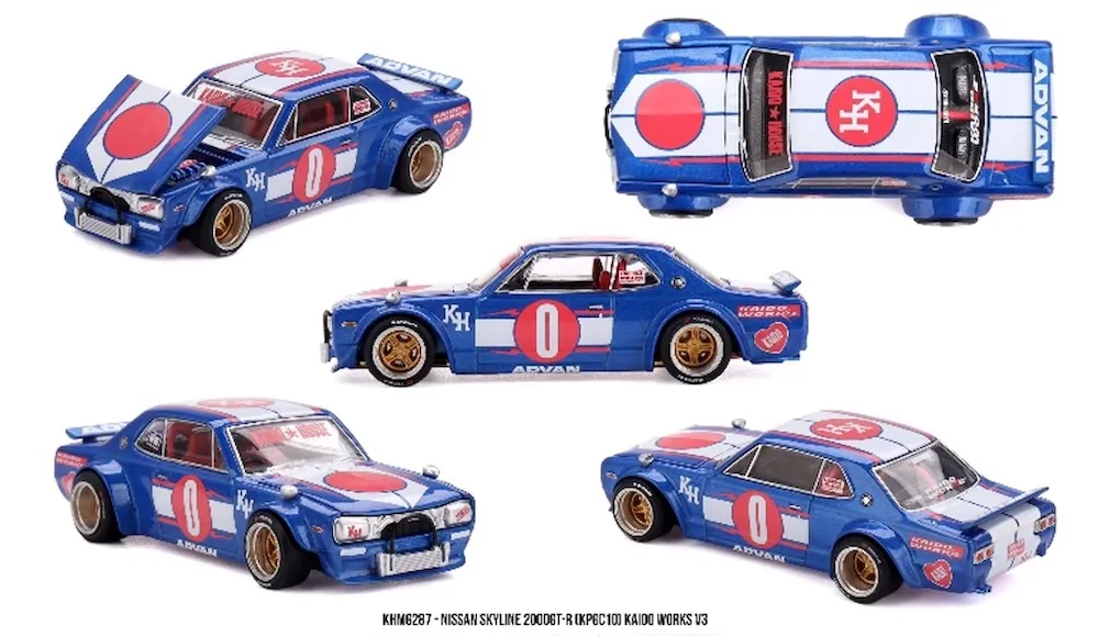 [予約] MINI-GT 1/64 ニッサン スカイライン 2000GT-R (KPGC10) カイドウワークス V3 (右ハンドル)　KHMG287