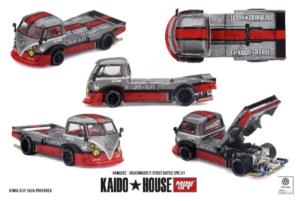 [予約] MINI-GT 1/64 フォルクスワーゲン T1 Street Battle Spec V1 (左ハンドル)　KHMG292