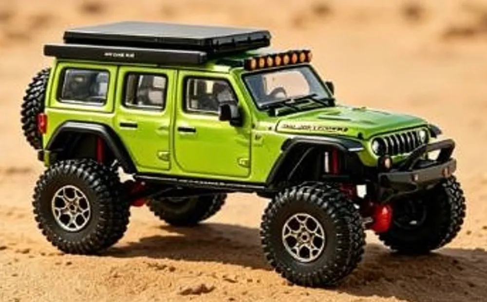 [予約] ゲインコーププロダクツ 1/64 Jeep ジープ ラングラー グリーン　KS-102-648