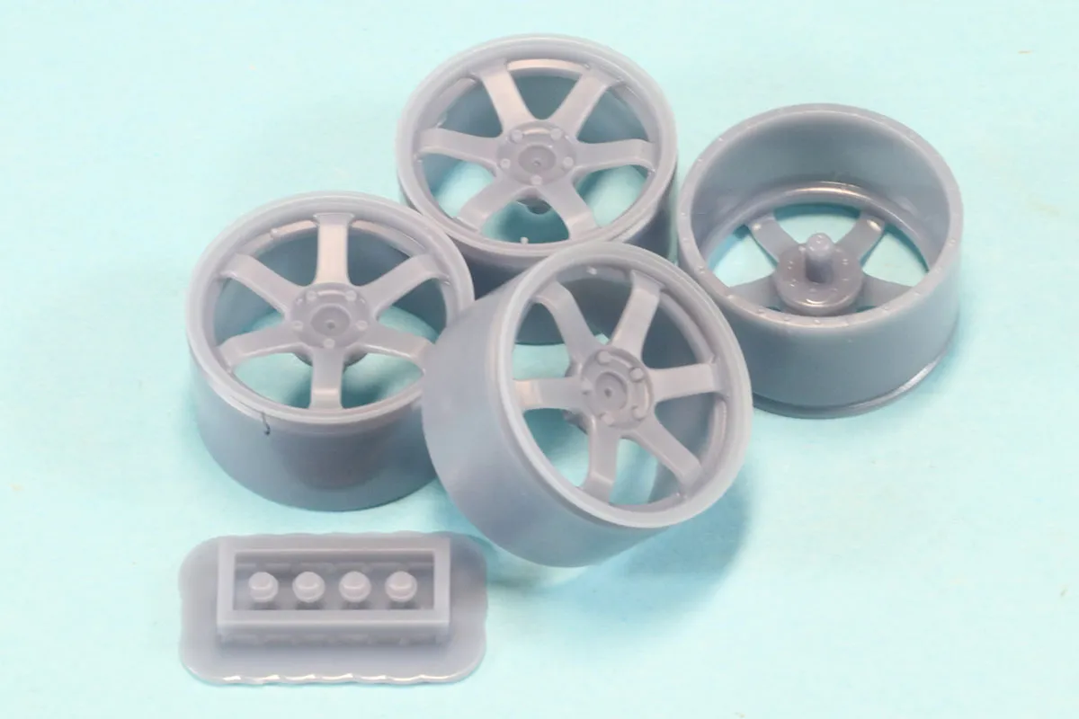 [予約] ケイSTYLE! アソビーコムイベントコラボ品 1/24 18インチ レイズ TE37 SAGA Sプラス ホイールセット　KS-PA101