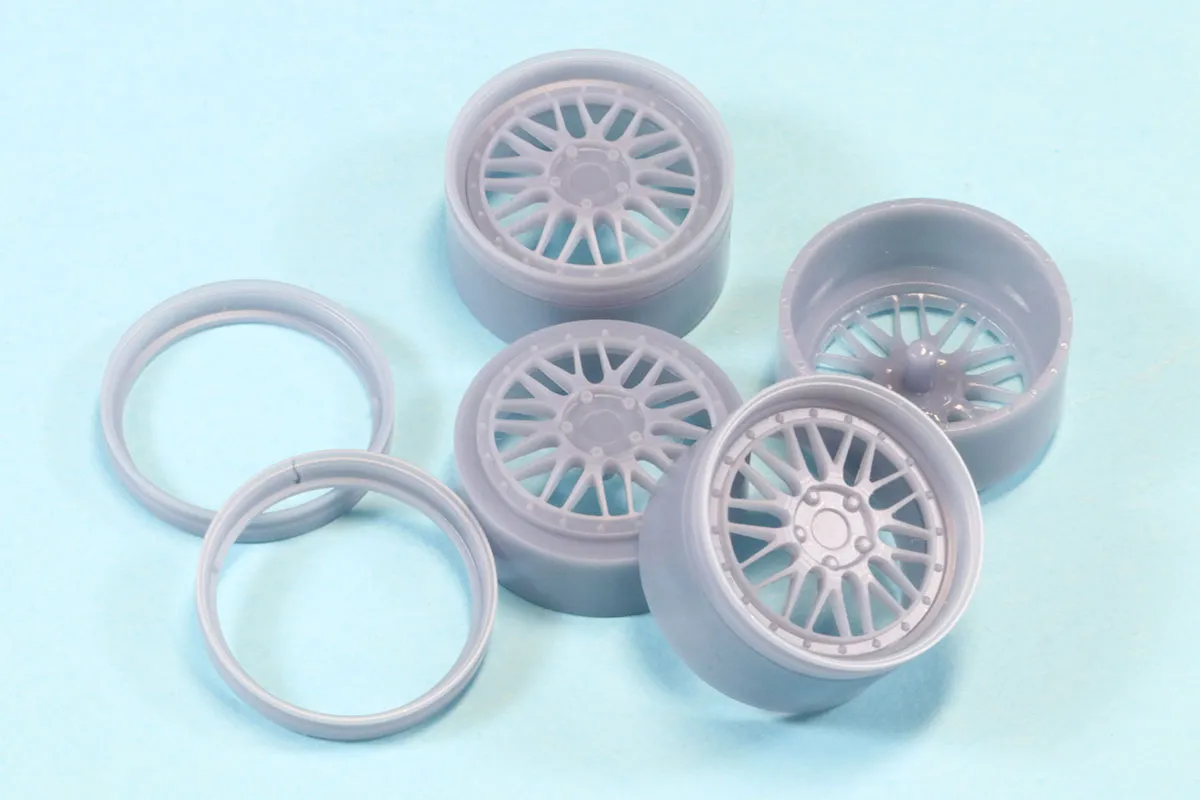 店舗用品 ks.style24 ケイSTYLE! 1/24 17インチ BBS LMタイプ ホイールセット KS-PA93