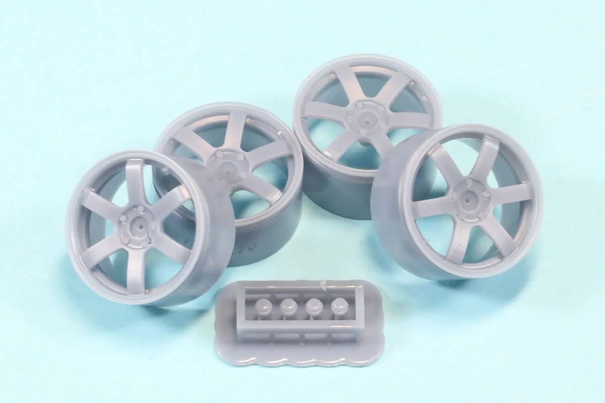 ケイSTYLE! 1/24 17インチ レイズ TE37Vタイプ ホイールセット　KS-PA94