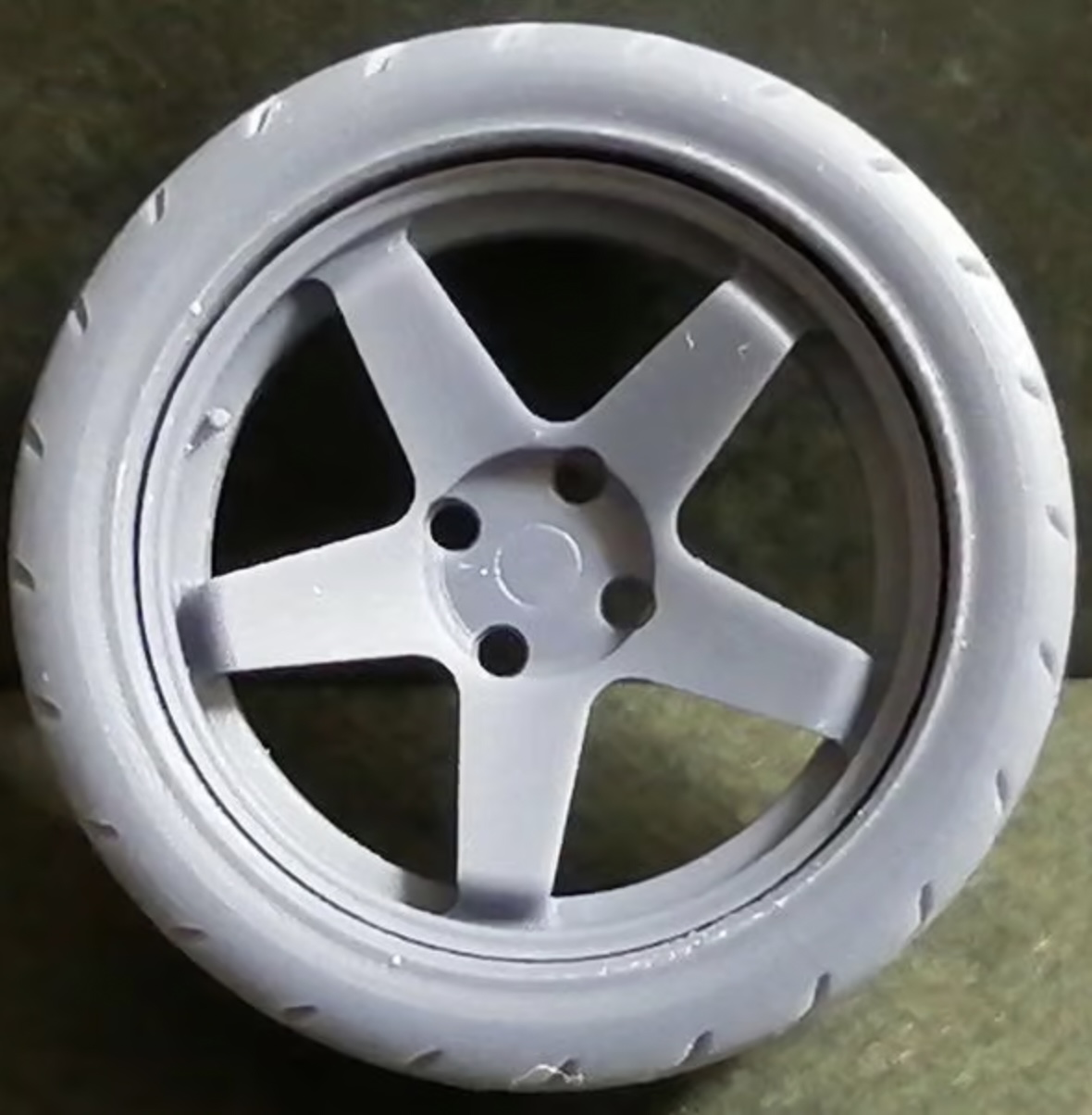 [予約] ケイSTYLE! 1/24 17インチ 8.5J 4H F23 ホイール & 215/45R17 SHIBA タイヤ セット　KS-S53