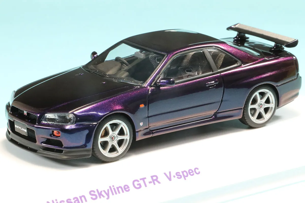 [予約] 京商 1/43 ニッサン スカイライン R34 GT-R Vスペック ミッドナイトパープル3　KS03936P