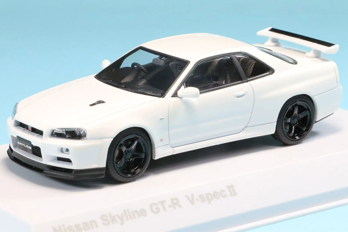 [予約] 京商 1/43 ニッサン スカイライン R34 GT-R Vスペッ2 ホワイトパール　KS03936W