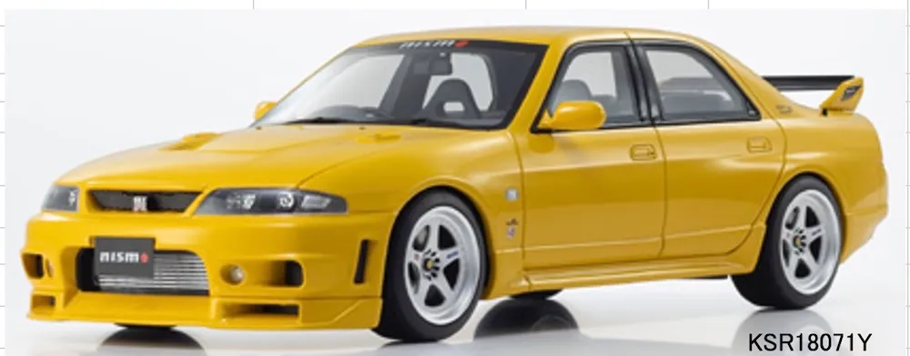 [予約] 京商 1/18 ニッサン スカイライン GT-R オーテックバージョン チューンド by ニスモ イエロー 限定800台　KSR18071Y