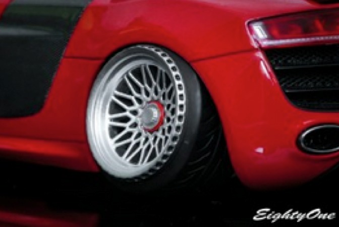 ファクトリー81 1/18 タイヤ/ホイールセット メッサー ME-12