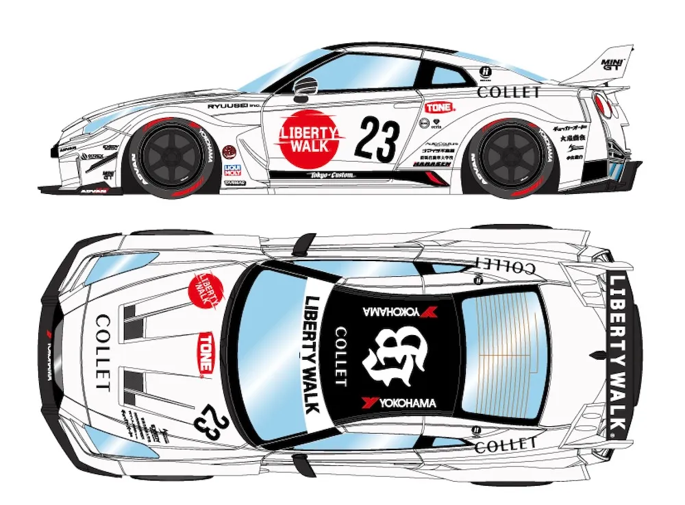 [予約] アイドロン 1/43 LB-シルエットワークス ニッサン GT35 GT-RR7 ホワイト (限定140台)　LB012J