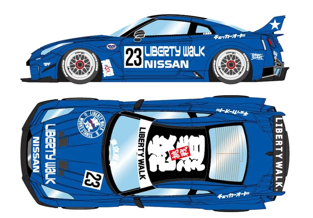 [予約] アイドロン 1/43 LB-シルエットワークス ニッサン GT35 GT-RR7 ブルー (限定120台)　LB012K