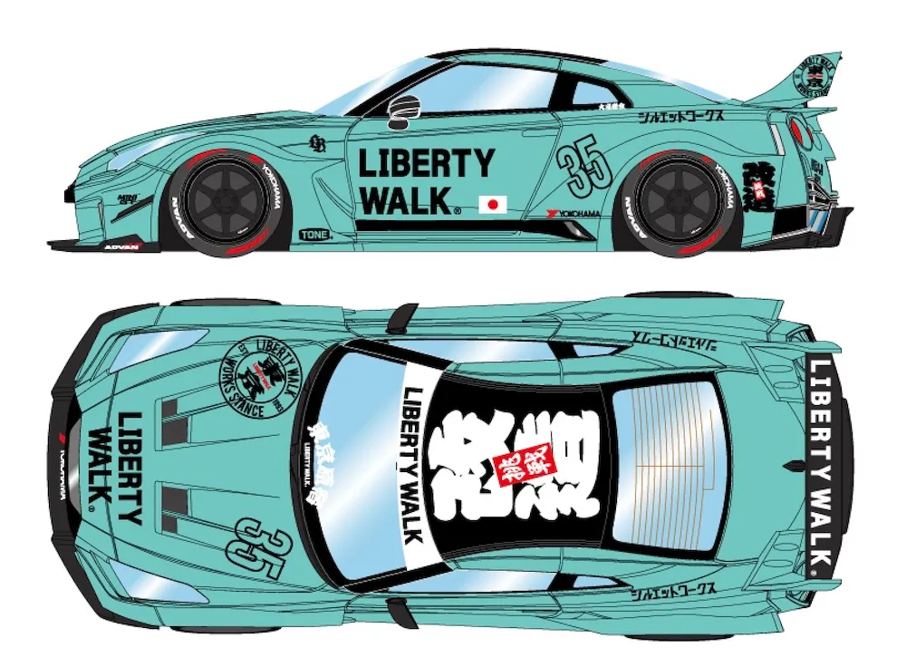 [予約] アイドロン 1/43 LB-シルエットワークス ニッサン GT35 GT-RR7 ミントグリーン (限定120台)　LB012L