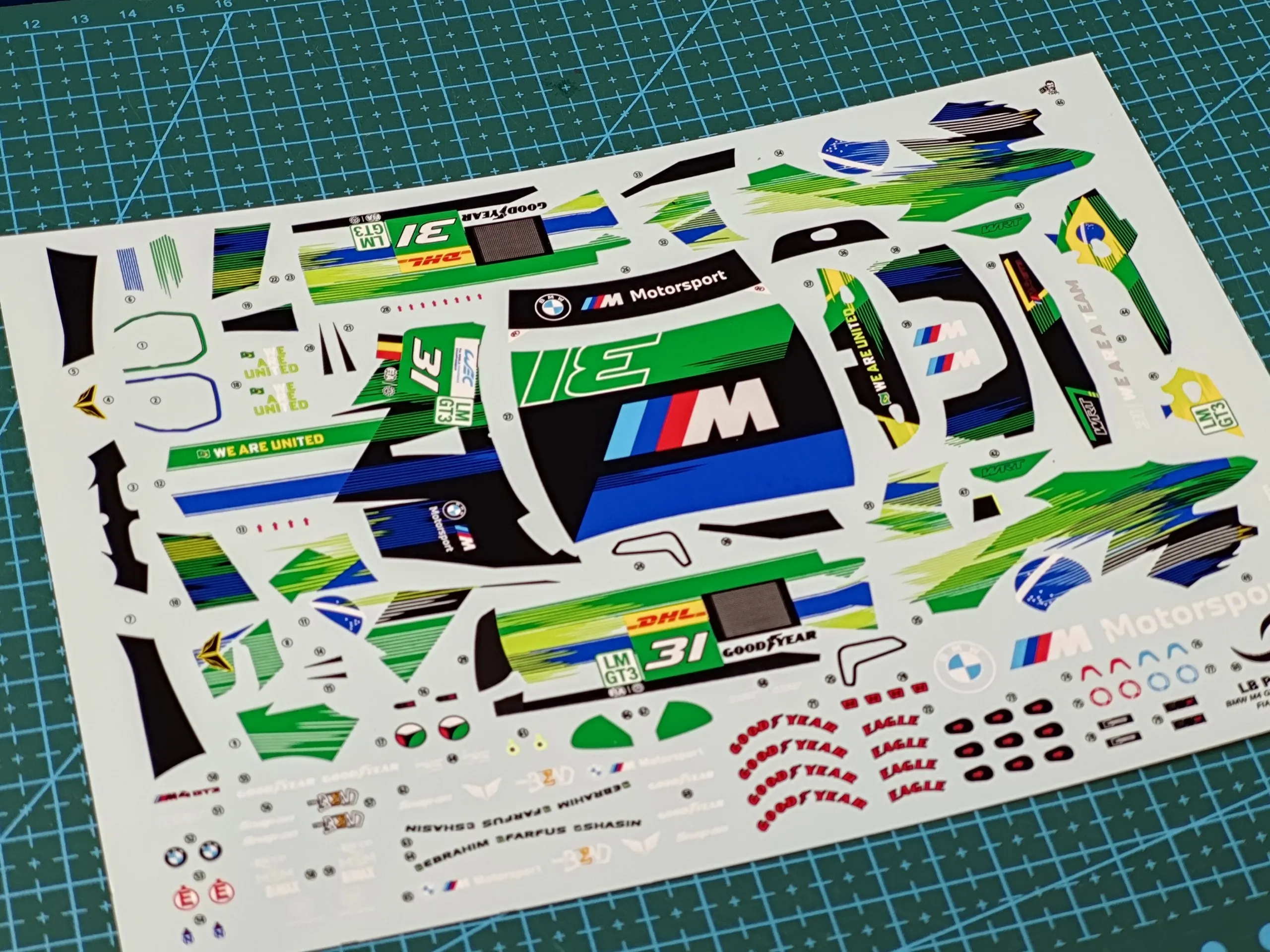 LBプロダクション 1/24 BMW M4 GT3 Evo IFIA WEC LM-GT3 サンパウロ 6h 2025 No.31フルデカール nunu対応  LB24128