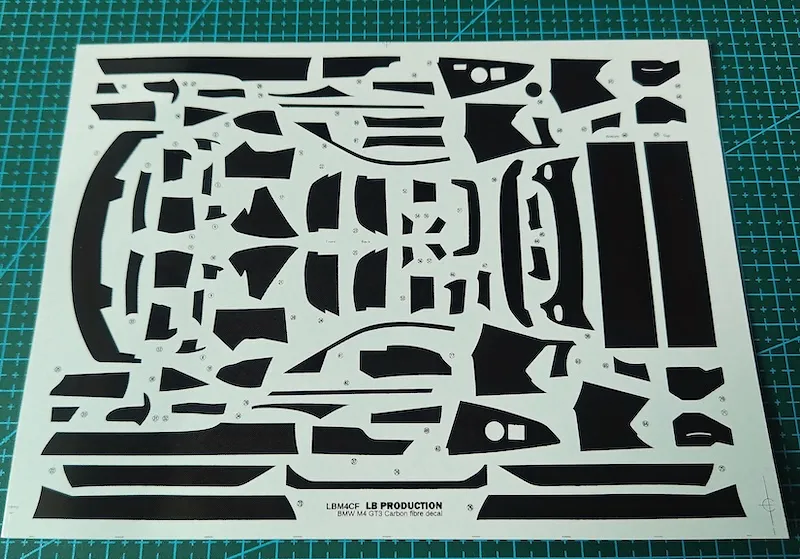LBプロダクション 1/24 BMW M4 GT3 カーボンデカール　LBLBM4CF