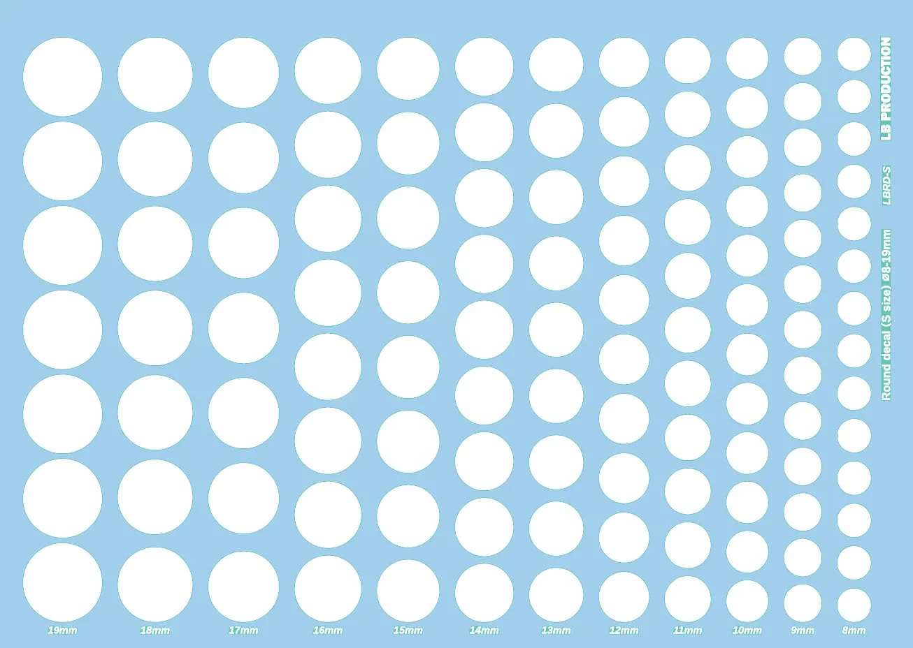 LBプロダクション ゼッケンサークル ホワイト スモールサイズ　LBRD-S