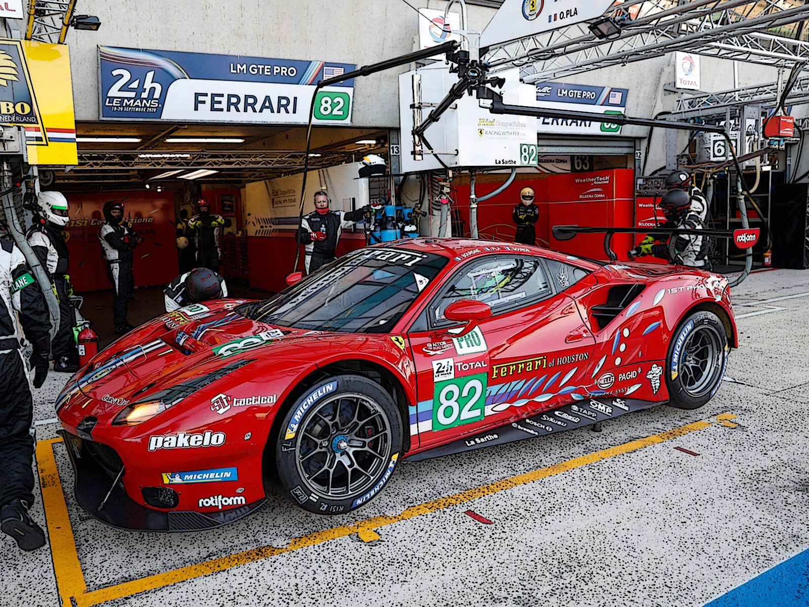 BBR 1/43 フェラーリ 488 RISI ルマン GTE PRO 2020 No.82　BBRC254