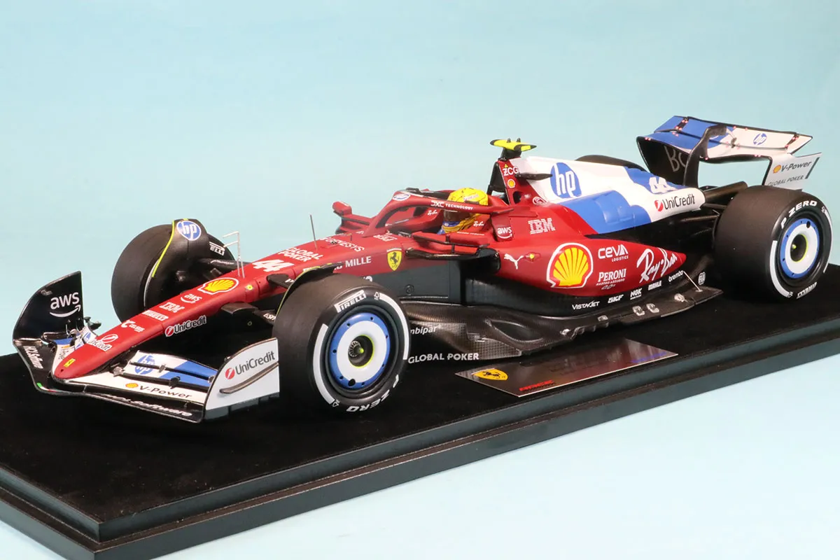 スパーク/ルックスマート 1/18 フェラーリ SF-25 マイアミGP 2025 L.ハミルトン　LS18F1077