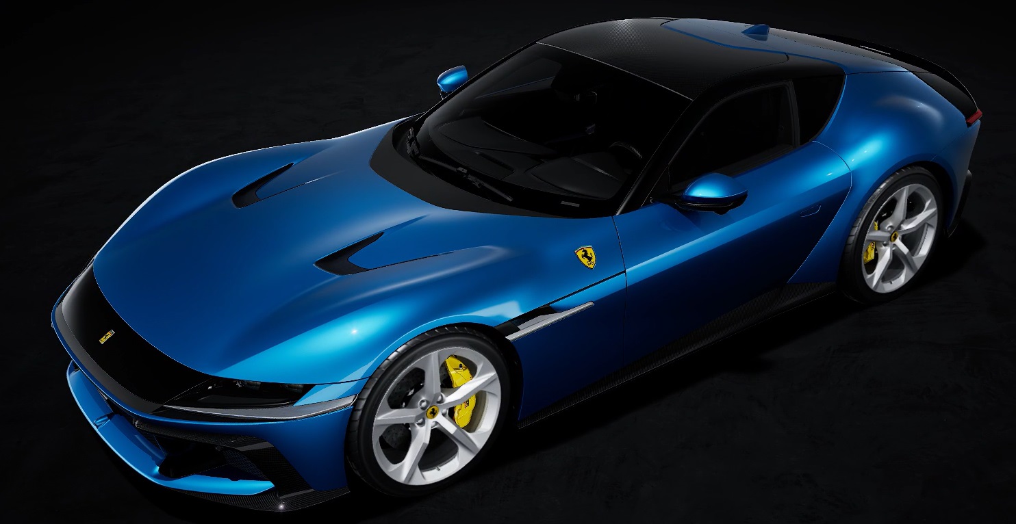 予約] ルックスマート 1/43 フェラーリ 12チリンドリ クーペ ブルー