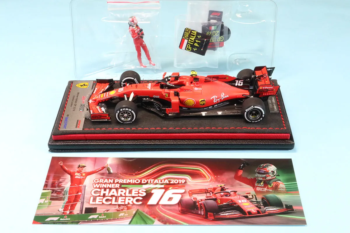 海外ショップ特注ルックスマート 1/43 フェラーリ SF90 イタリアGP 2019 C.ルクレール ウィナー　LSBNF002