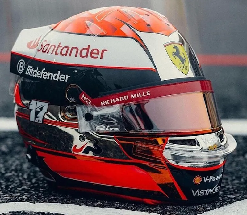 日本未発売　ビッグスケールF1コレクション　ルクレール　ヘルメット　1/5 日本未発売 ビッグスケールF1コレクション ルクレール