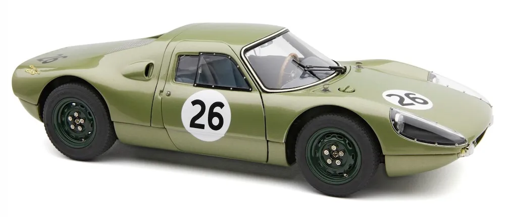 [取り寄せ] CMC 1/18 ポルシェ 904 GTS シルバーストーン 1964 イネス・アイルランド No.26 ボルネオグリーンメタリック セブリングエキゾースト　  M-232