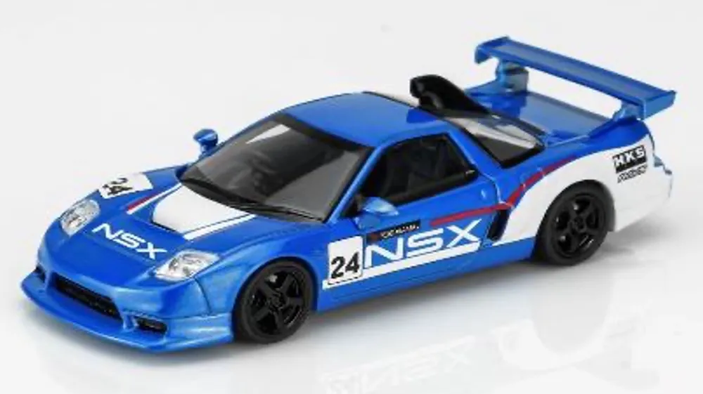 [予約] モーターヘリックス 1/64 ホンダ NSX-R カスタムGT ブルー＆ホワイト レーシングカラーリング　M65522