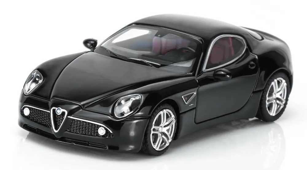 [予約] モーターヘリックス 1/64 アルファ ロメオ 8C コンペティツィオーネ 2008 メタリックブラック　M69053