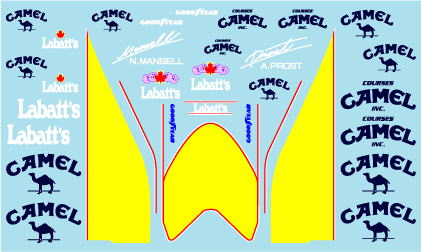タバコデカール付 ビッグスケールF1コレクション ウィリアムズ FW15C F