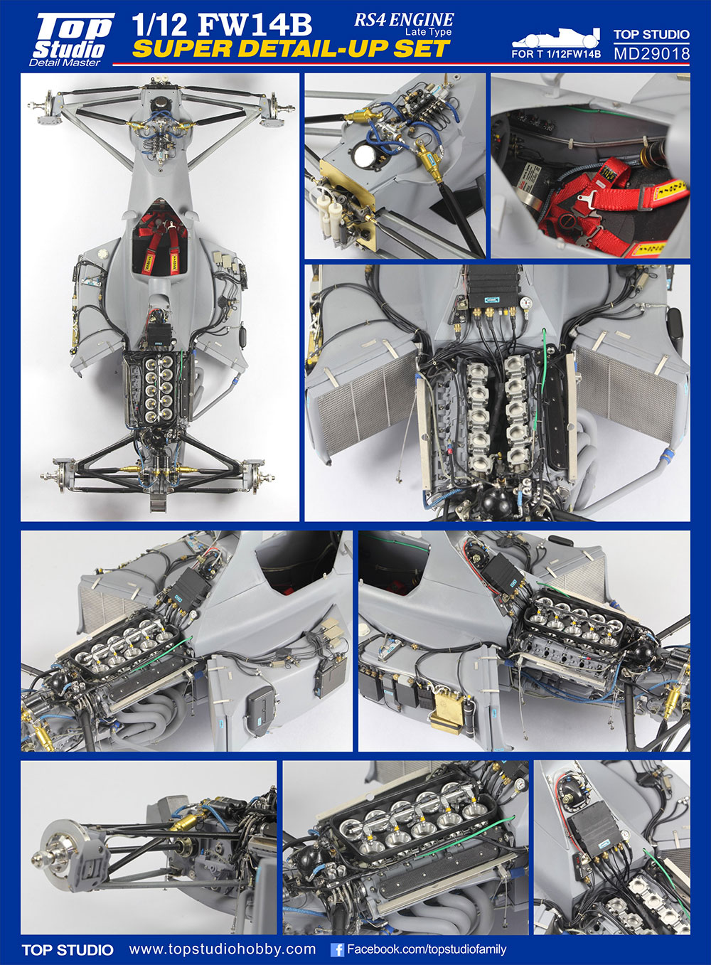 予約] トップスタジオ 1/12 ウィリアムズ FW14B ディティール
