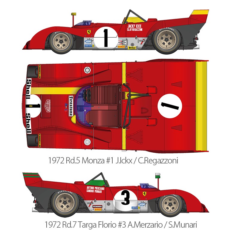 GMP1/18フェラーリ312PB No2【1972セブリング優勝車新品】 GMP1/18 Ferrari 312PB No2 1972 Sebring winning car 815294