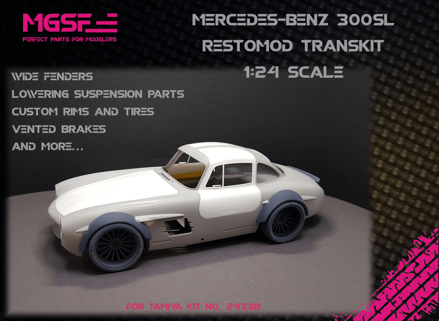 MGSF 1/24 トランスキット メルセデスベンツ 300SL ファットボーイ タミヤ対応　UK24-015A