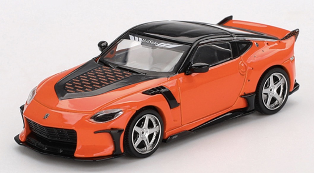 特撮 Mufflo 予約] MINI-GT 1/64 ニッサン Z Veilside FFZ400 オレンジ (右