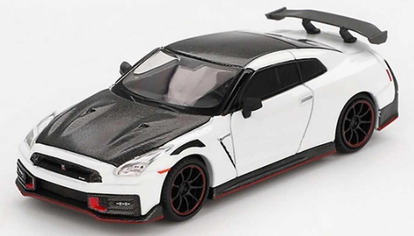[予約] MINI-GT 1/64 ニッサン GT-R R35 ニスモ 2024 ブリリアントホワイトパール (左ハンドル)　MGT01045-L