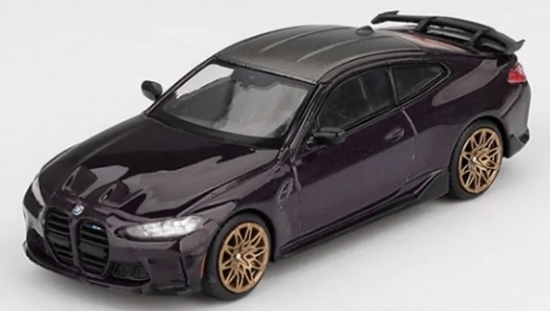 BMW M4 パープル-グリーンメタリック　(左ハンドル)[MINI GT] 1/64スケール MINI GT「LB☆WORKS BMW M4」(パープルグリーン