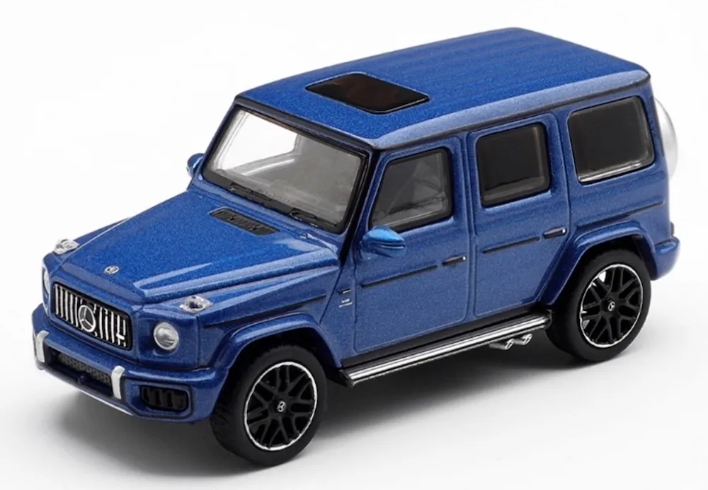 予約] MINI-GT 1/64 メルセデス AMG G 63 ダークブルーメタリック (左