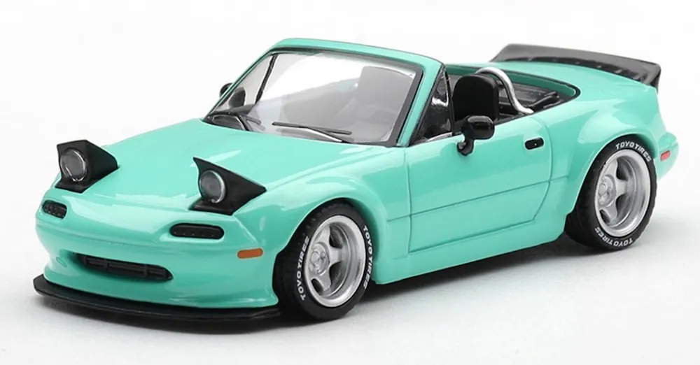 [予約] MINI-GT 1/64 パンデム マツダ MX-5 (NA) ミントグリーン (右ハンドル)　MGT01249-R