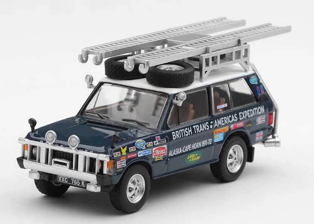 [予約] MINI-GT 1/64 レンジ ローバー 1971 ブリティッシュ トランス-アメリカ エクスペディション VXC-765K (左ハンドル)　MGT01364-L