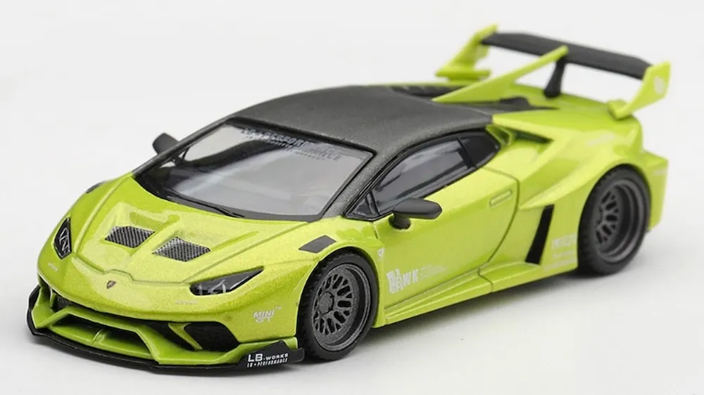 [予約] MINI-GT 1/64 ランボルギーニ ウラカン LB★WORKS ライムメタリック(右ハンドル)　MGT01377-R