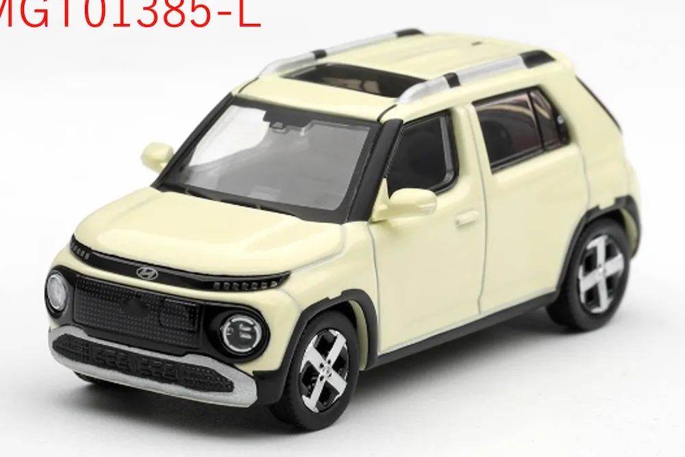 [予約] MINI-GT 1/64 ヒュンダイ キャスパー バタークリームイエローパール (左ハンドル) 韓国限定　MGT01385-L