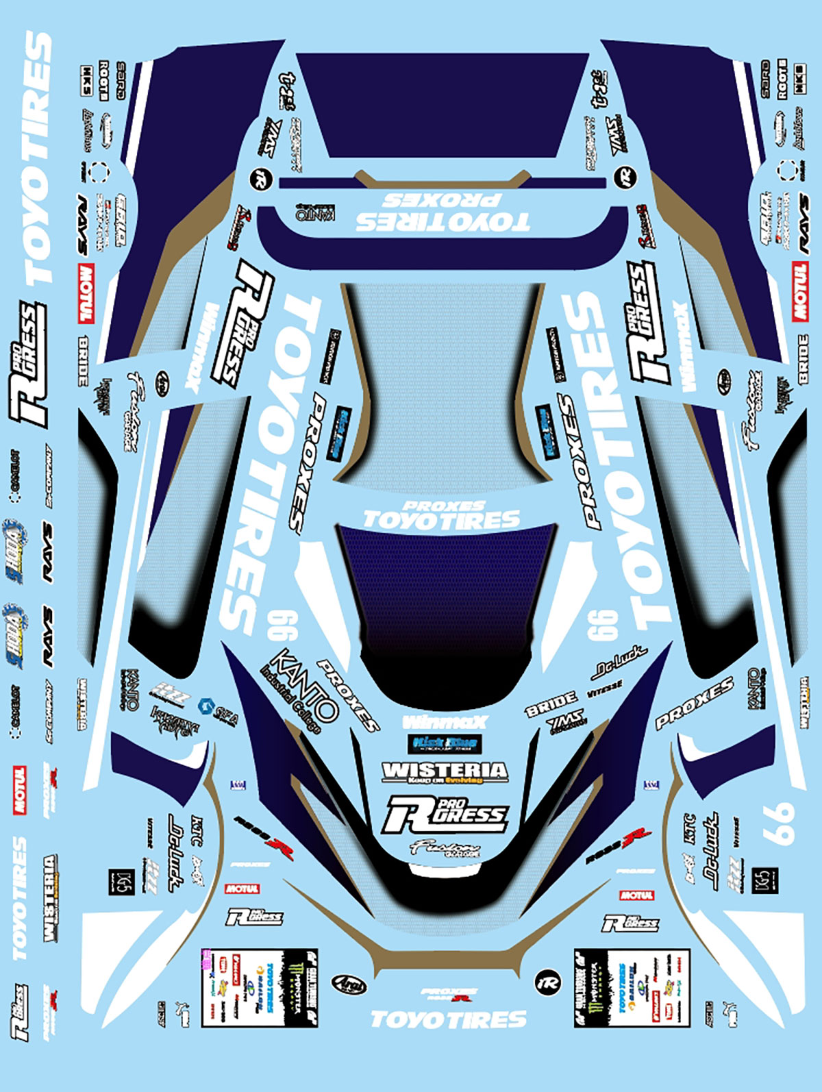 ミニチュアデカール 1/24 ニッサン 180SX トーヨータイヤ D1 2012 No.66 フルデカール フジミ対応　MS24001